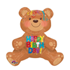 Folieballon Happy Birthday 'Zittende Beer'
